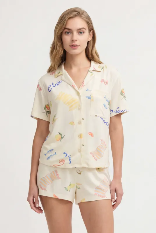 Beach Days Pj Top made by Mixology