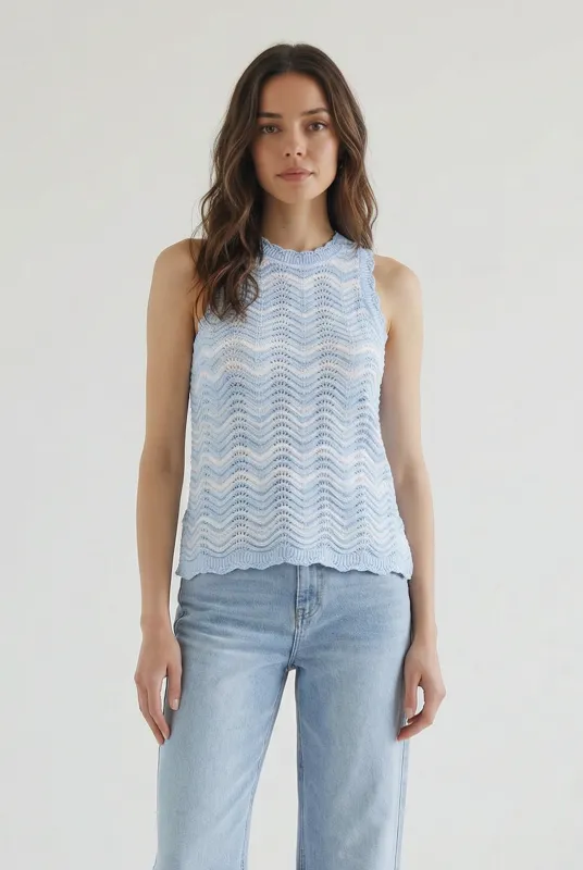 Missi Chevron Sweater Tank made by Design History