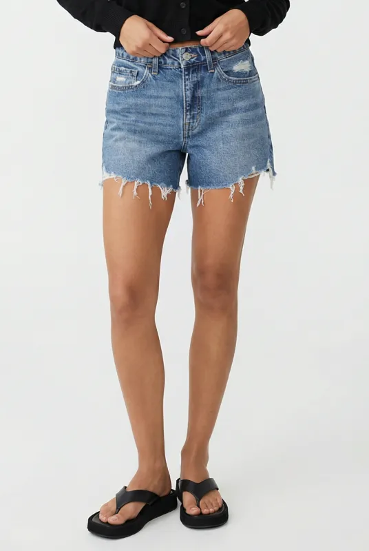 Cynical Frayed Denim Short made by Vervet