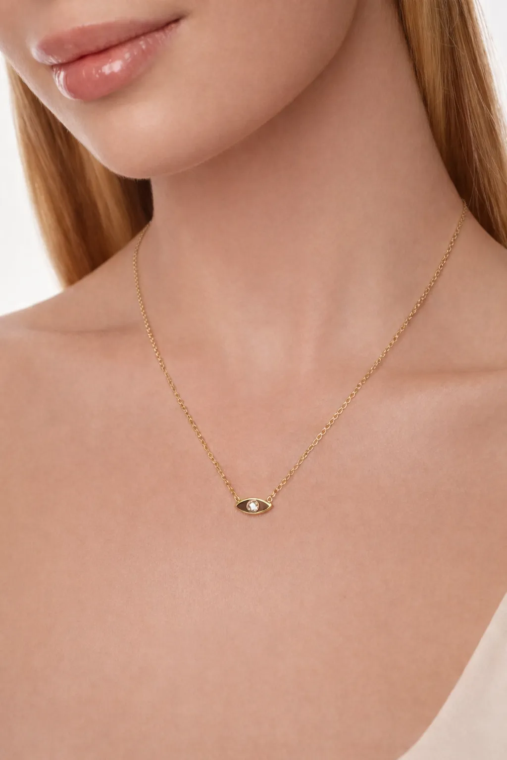 Arbella Mini Evil Eye Necklace sold by Mixology