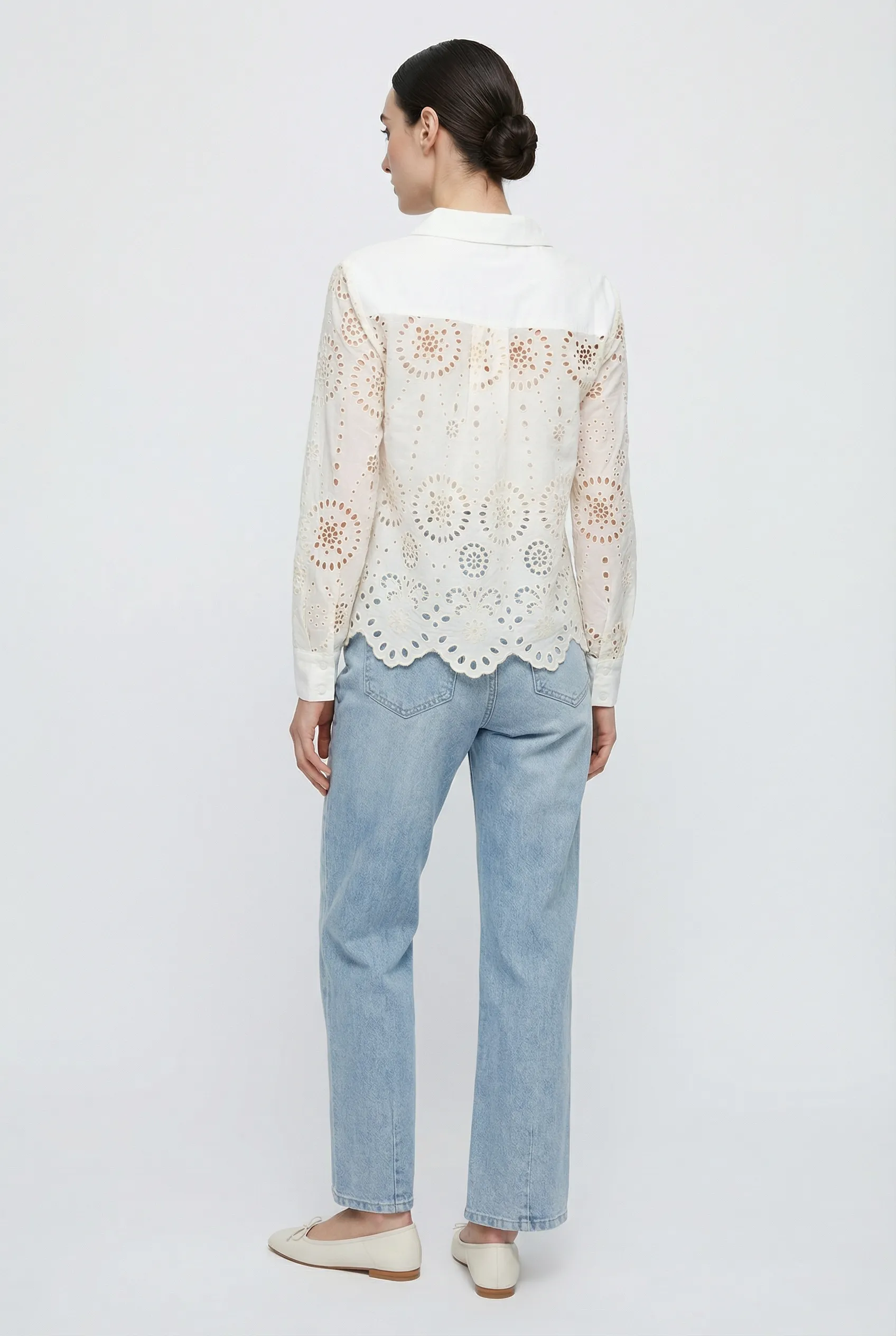Luna Eyelet Button Down sold by Mixology product image thumbnail 4