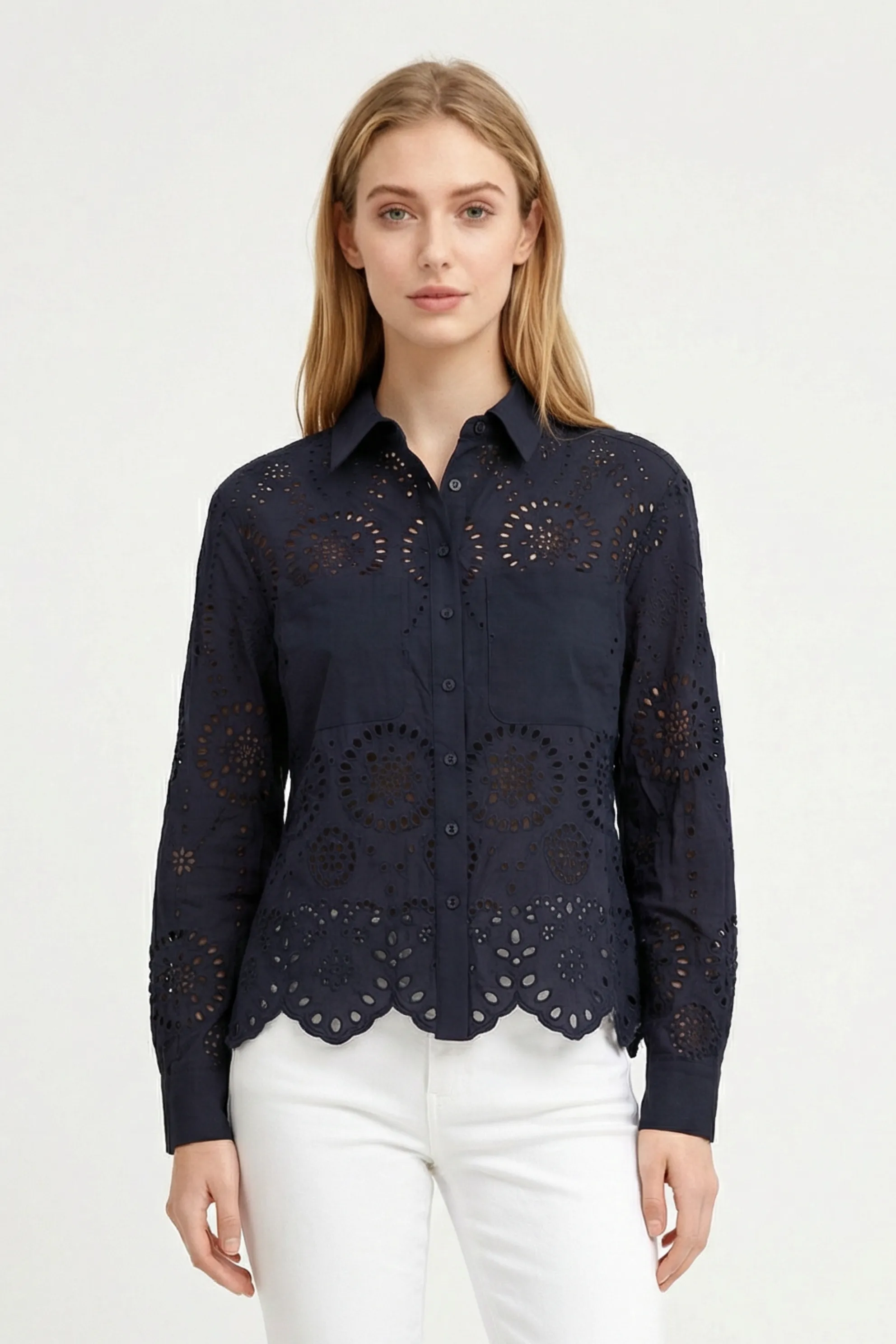 Luna Eyelet Button Down sold by Mixology product image thumbnail 5