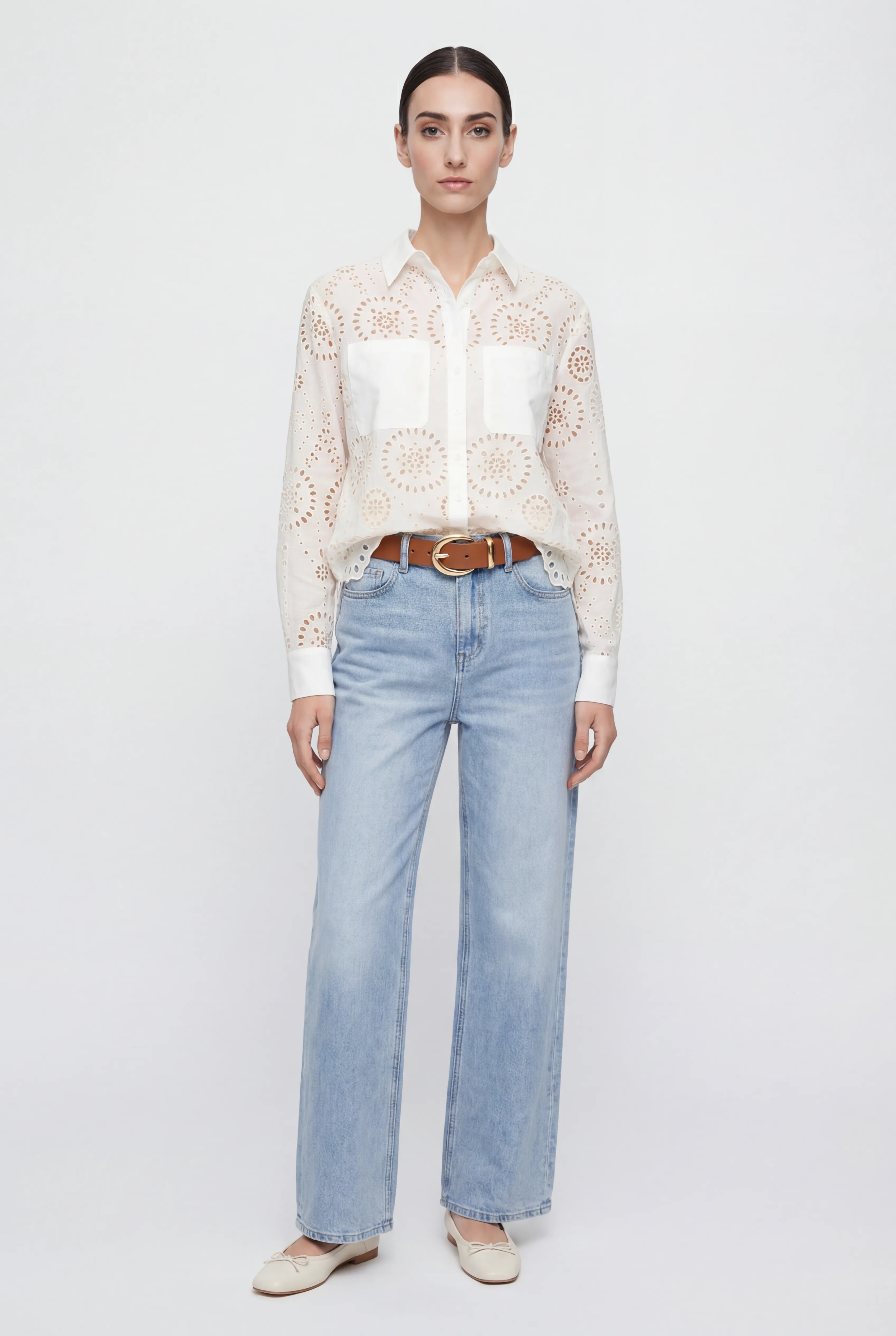 Luna Eyelet Button Down sold by Mixology product image thumbnail 2