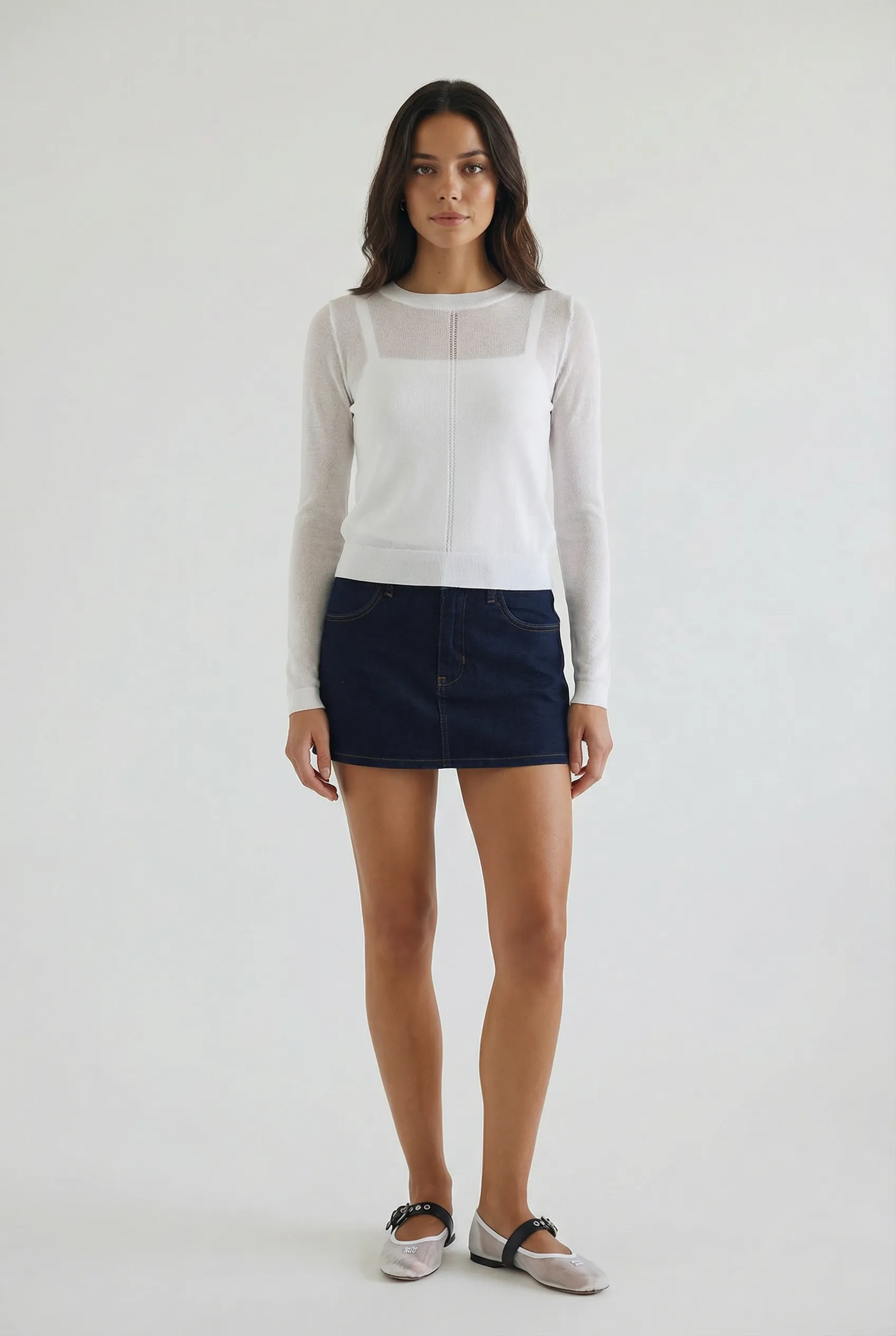 Farrah Sheer Crew Neck Sweater sold by Mixology product image thumbnail 3