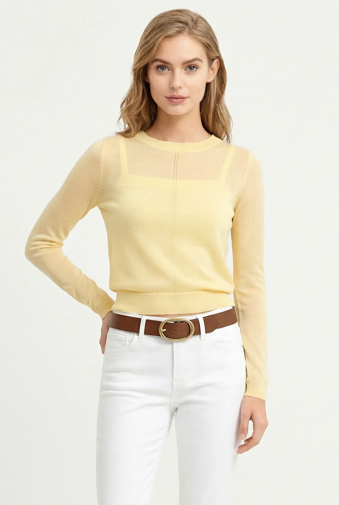 Farrah Sheer Crew Neck Sweater sold by Mixology product image thumbnail 5