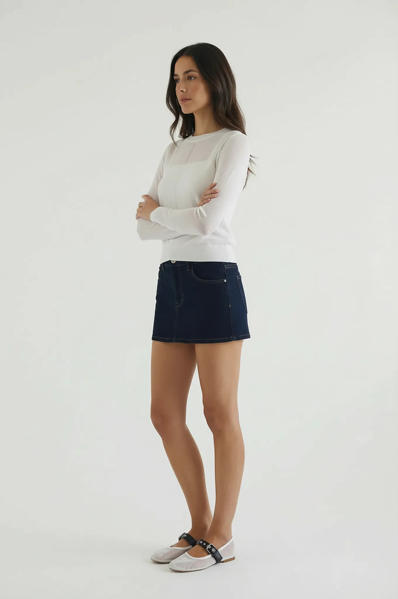 Farrah Sheer Crew Neck Sweater sold by Mixology product image thumbnail 4