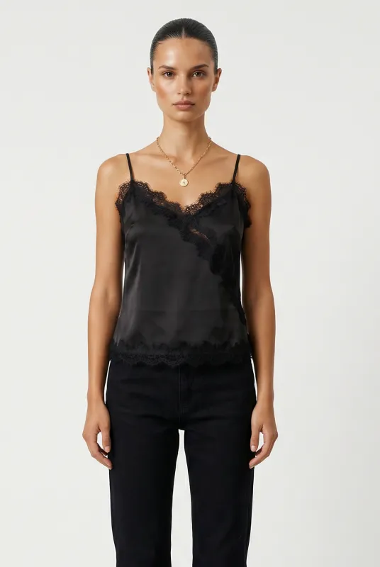 Lillia Lace Trim Top sold by Mixology