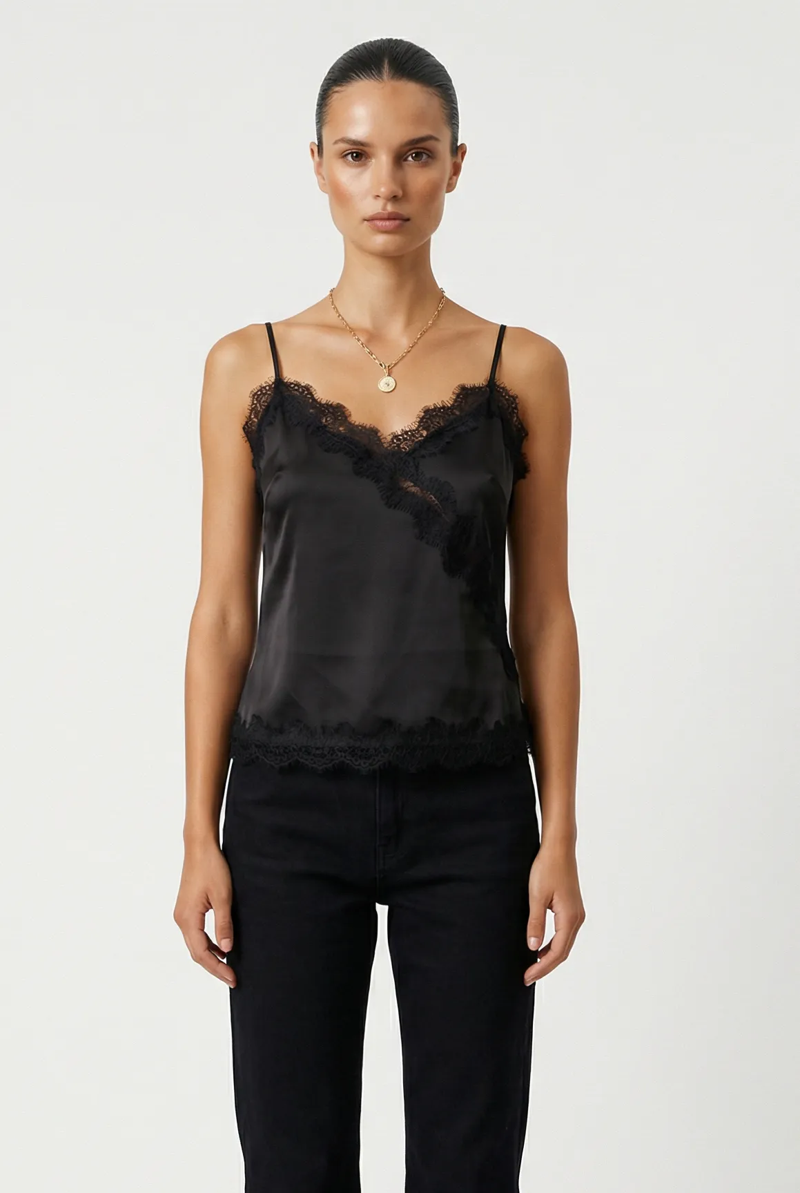 Lillia Lace Trim Top sold by Mixology