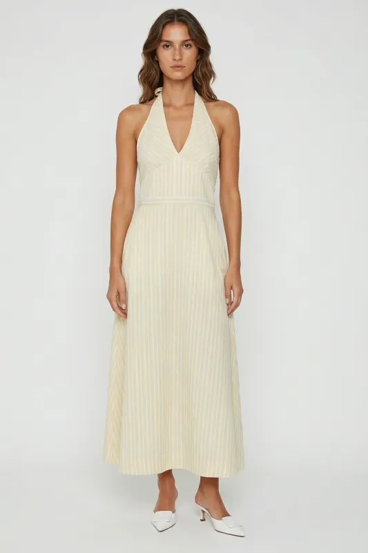 Mia Striped Midi Dress made by Central Park West