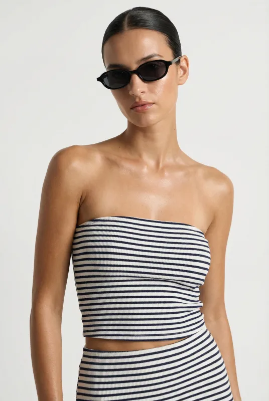 Caffari Stripe Tube Top made by Z Supply