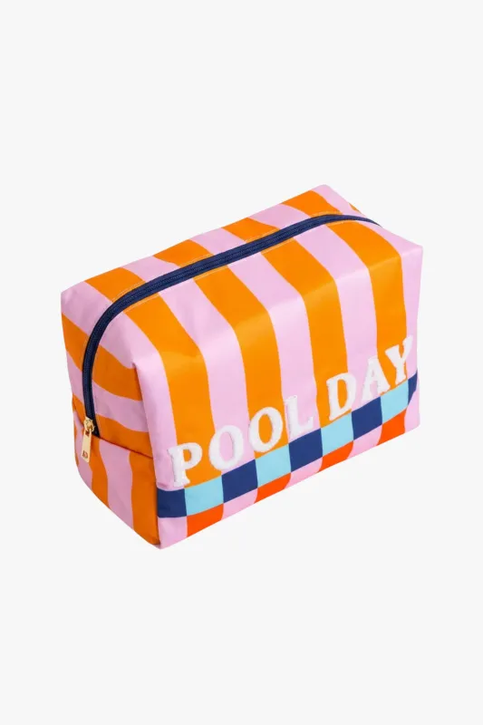Pool Day Oversized Zip Pouch made by Shiraleah