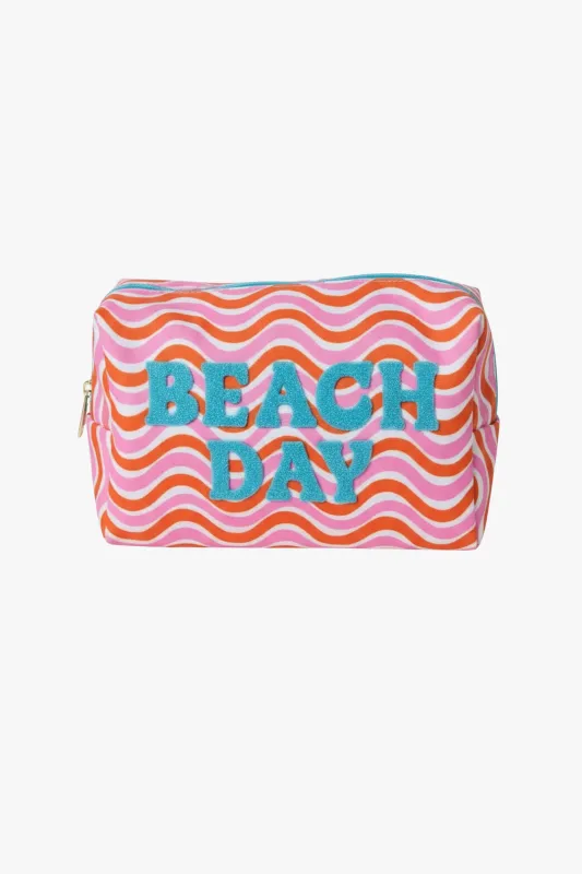 Beach Day Large Zip Pouch made by Shiraleah