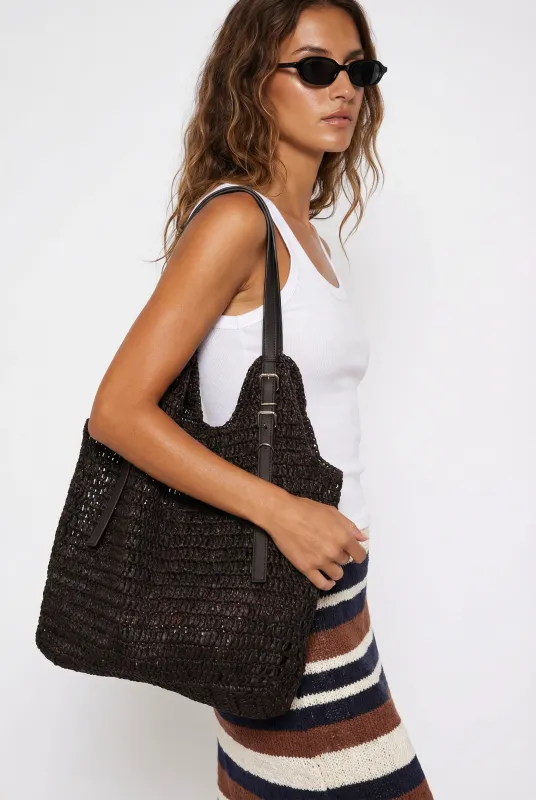 Reina Woven Tote made by Moda Luxe
