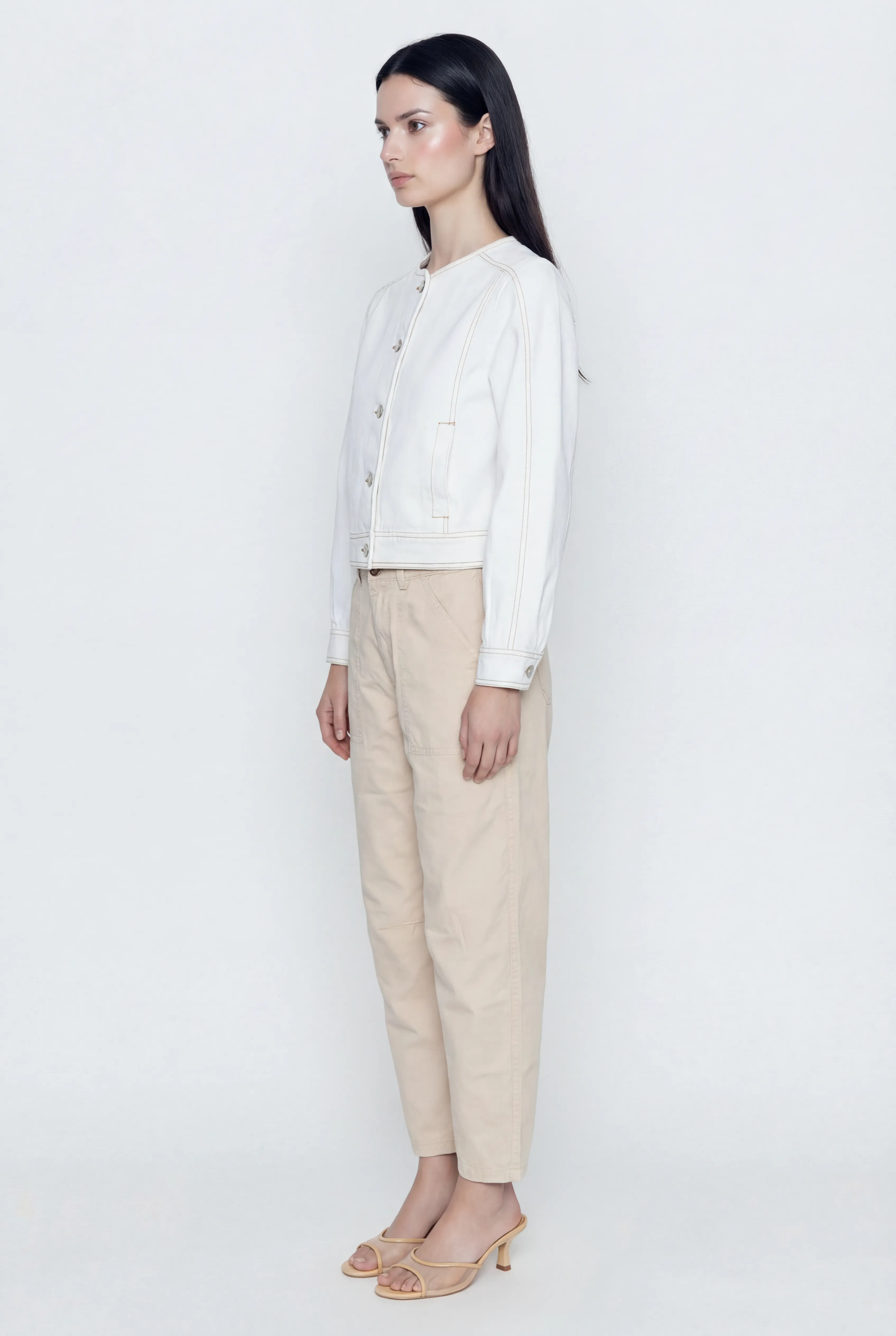 Callie Collarless Denim Jacket sold by Mixology product image thumbnail 3