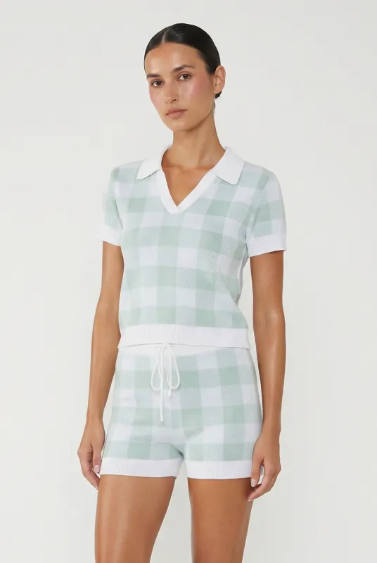 Ginger Gingham Sweater made by Central Park West