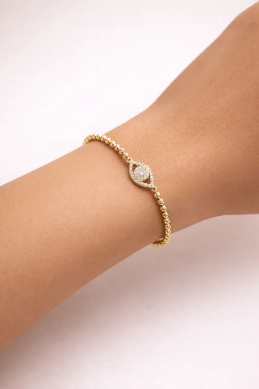 Zanya Cz Evil Eye Ball Bracelet made by Mixology