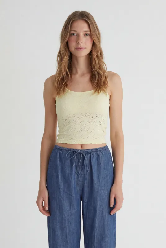 Isla Lace Crop Top made by Mixology