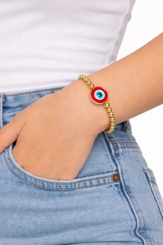 Carlin Round Evil Eye Bracelet made by Mixology