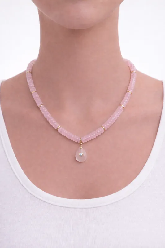 Erica Bead Necklace With Pendant made by Mixology