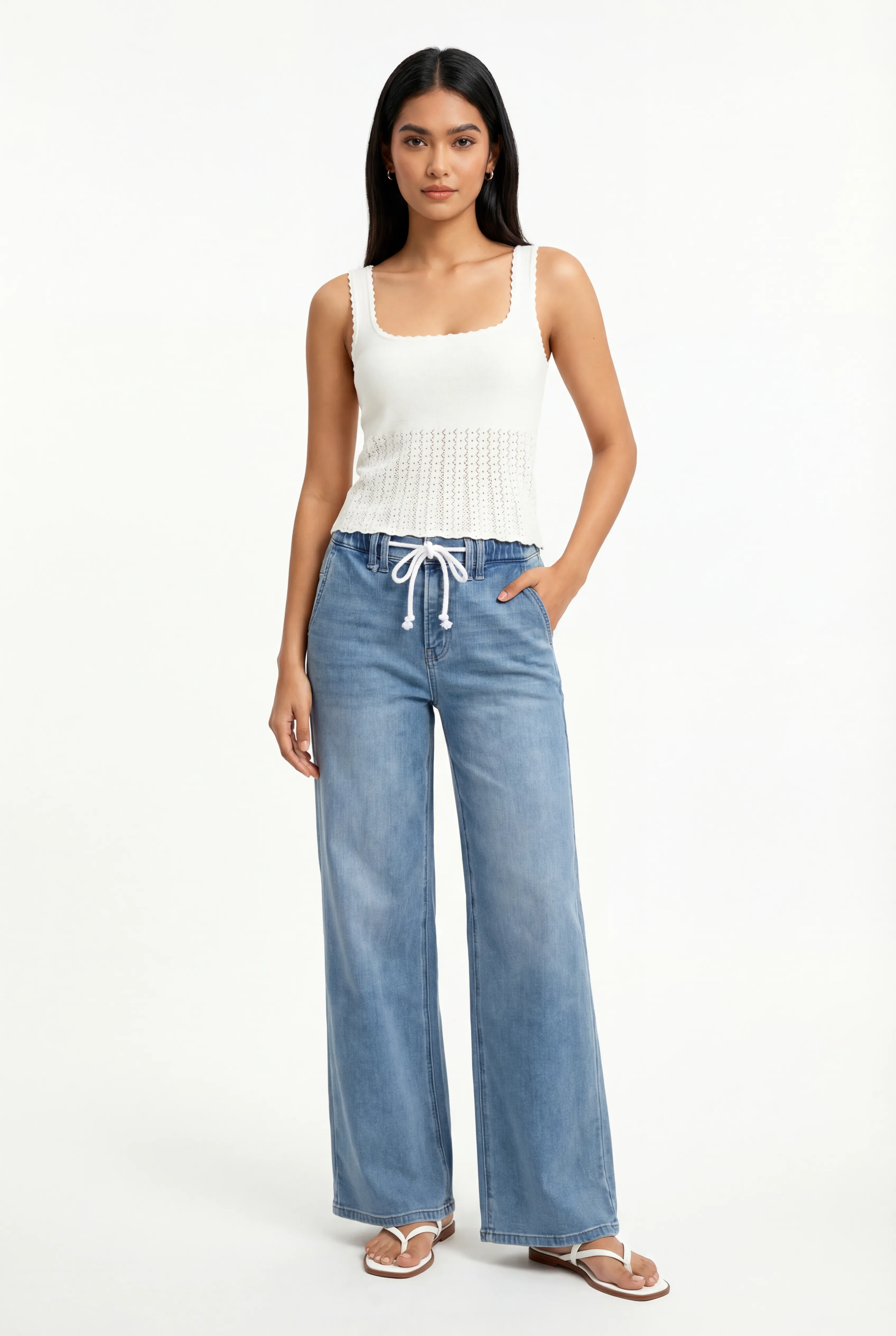 High Rise Wide Leg Drawstring sold by Mixology product image thumbnail 2