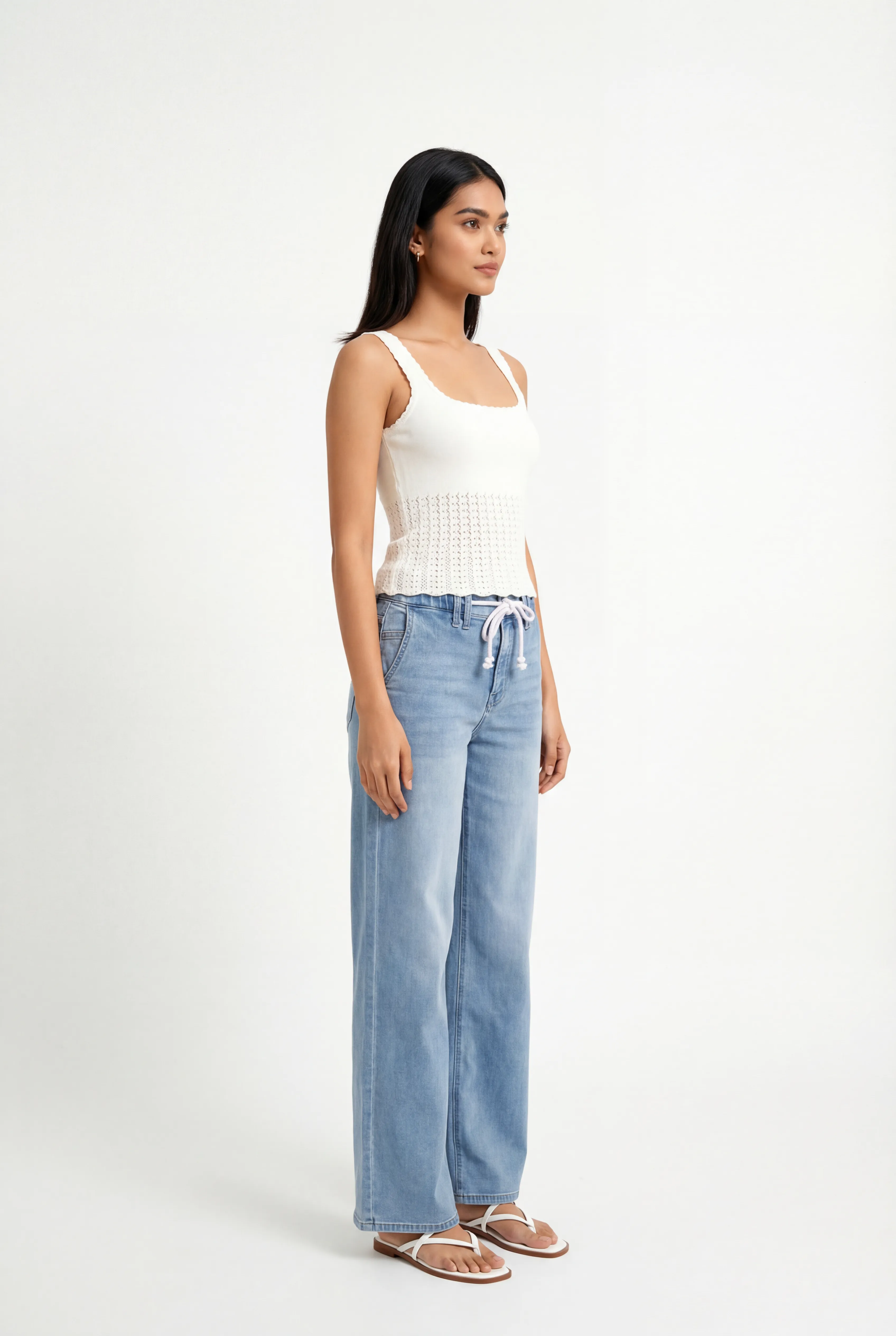 High Rise Wide Leg Drawstring sold by Mixology product image thumbnail 3