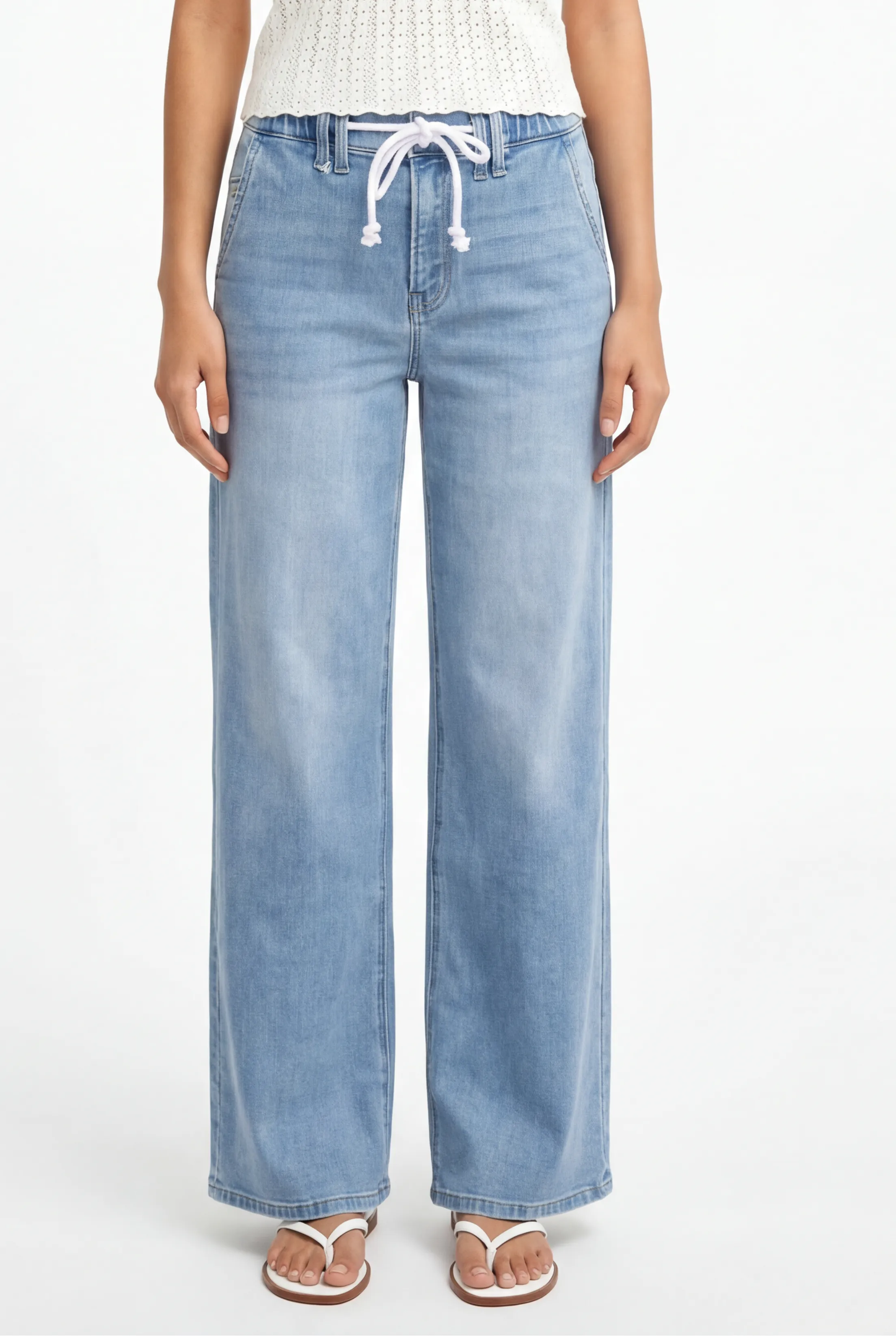 High Rise Wide Leg Drawstring sold by Mixology