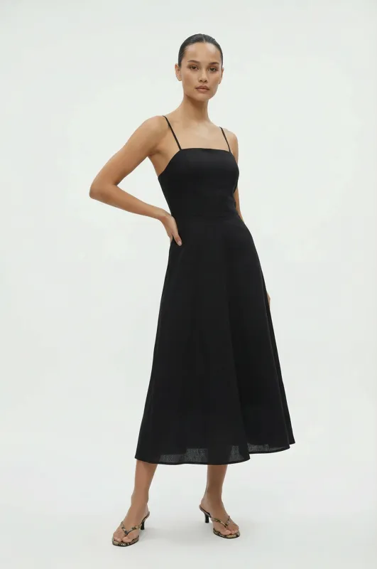 Sunset Beach Linen Midi Dress made by Mixology