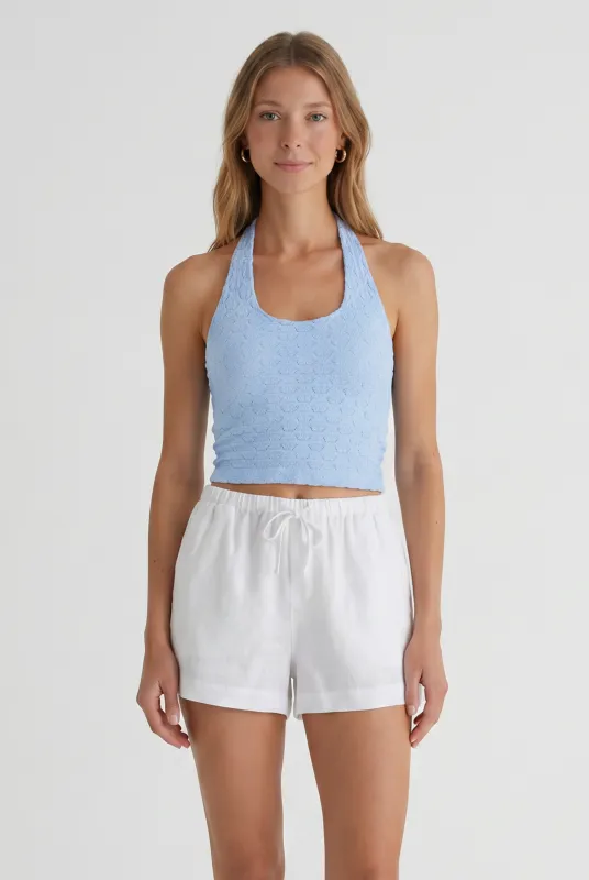 Luna Lace Halter Neck Tank made by Mixology