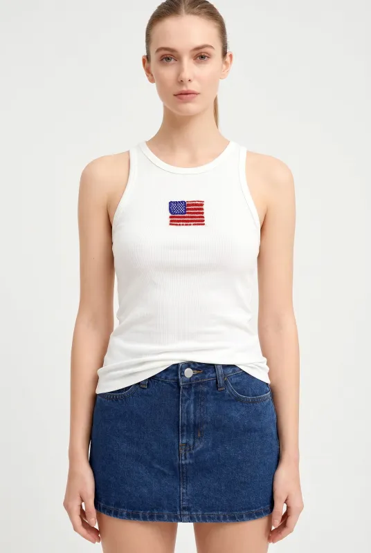 Liberty Beaded Rib Tank made by Mixology