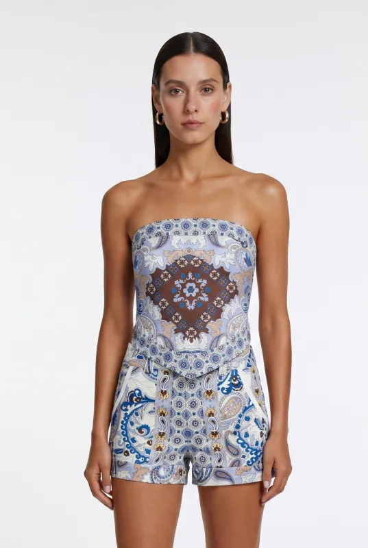 Brandi Bandana Strapless Top made by Central Park West