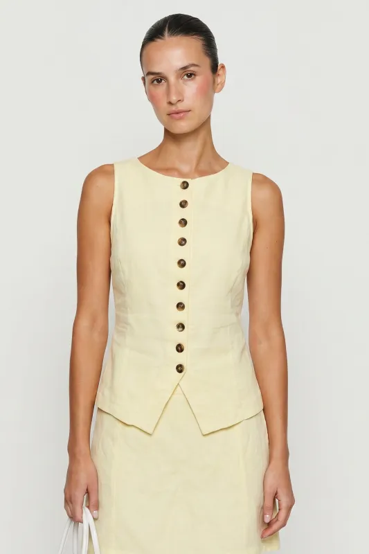 Weekend Away Linen Vest made by Mixology