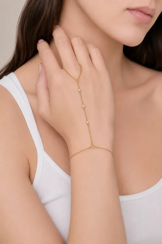 Fara 4 Bezel Hand Chain made by Mixology