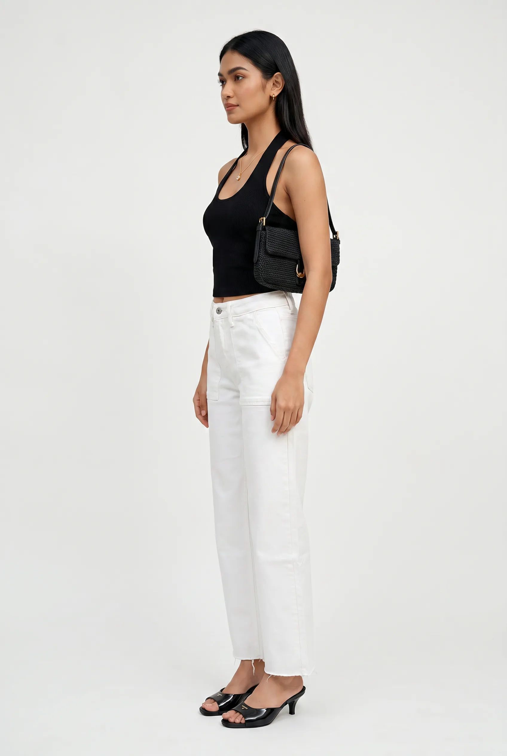 High Rise Wide Leg Raw Hem sold by Mixology product image thumbnail 3
