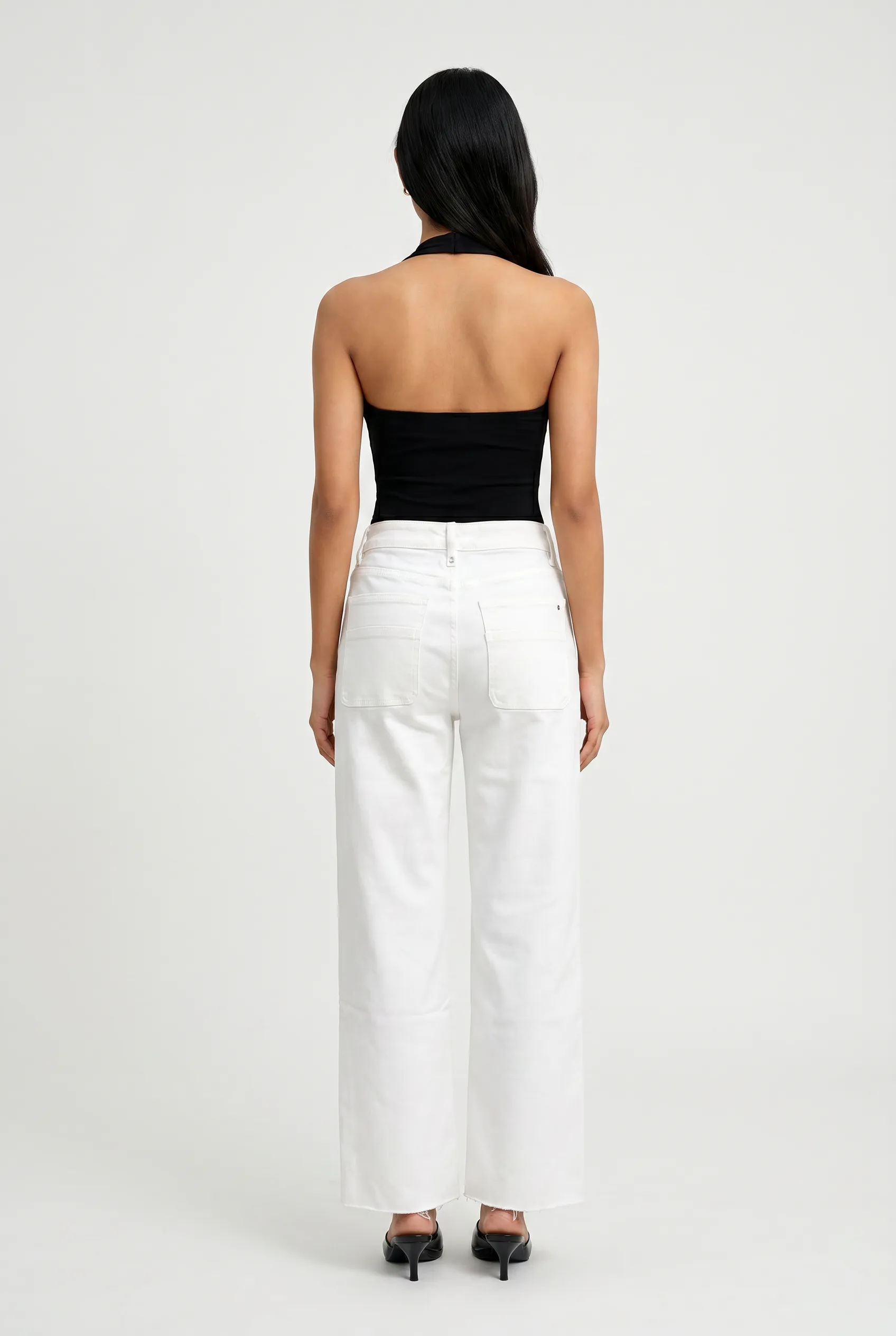 High Rise Wide Leg Raw Hem sold by Mixology product image thumbnail 4