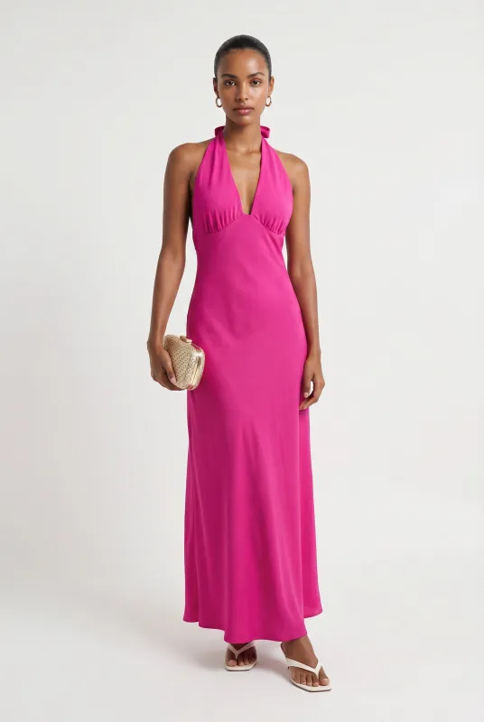 Aria Halter Maxi Dress made by Mixology