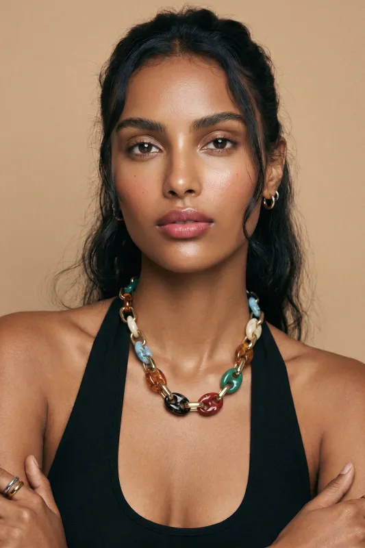 Zora Modern Link Necklace made by Mixology