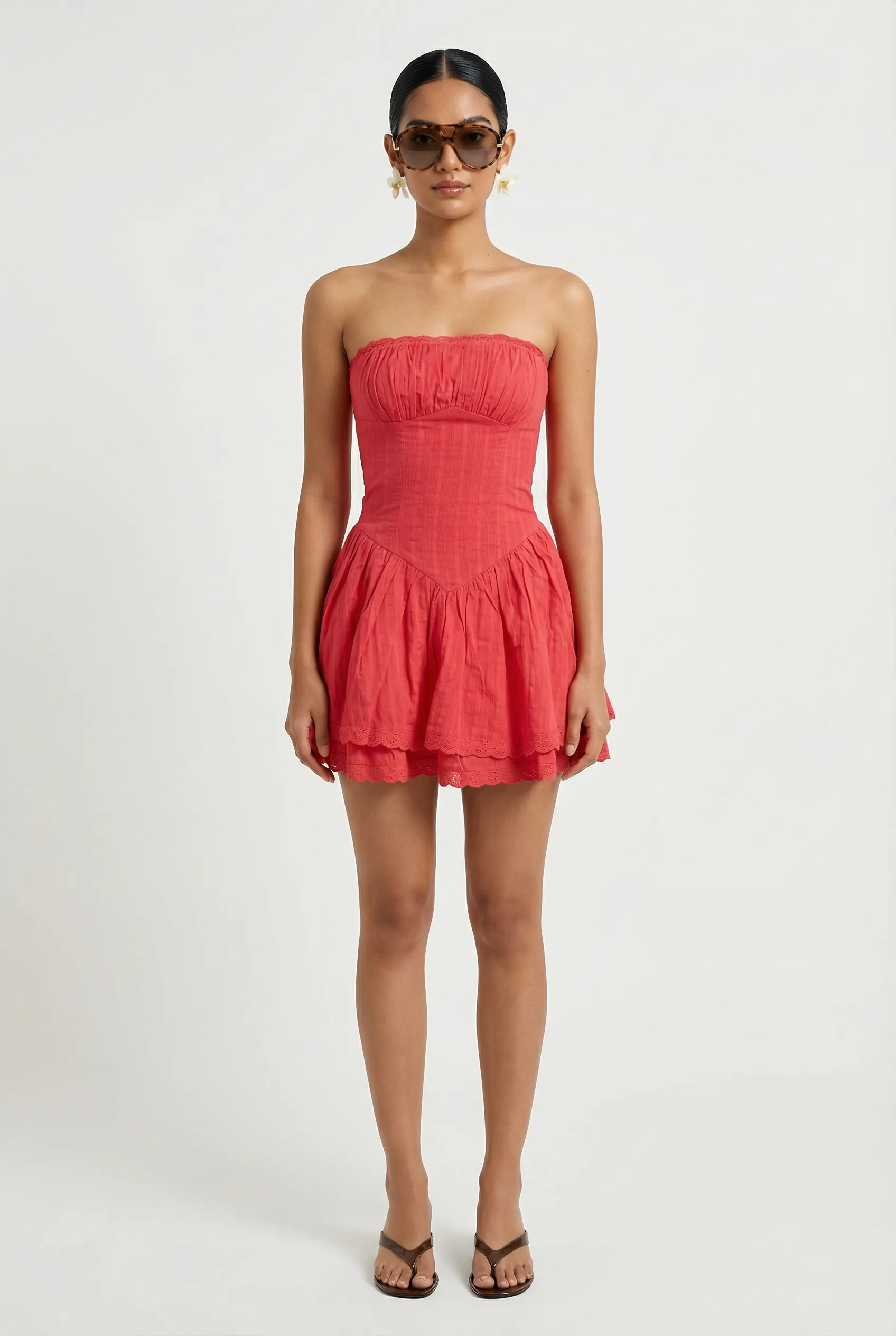 Rosa Strapless Mini Red Dress sold by Mixology product image thumbnail 2