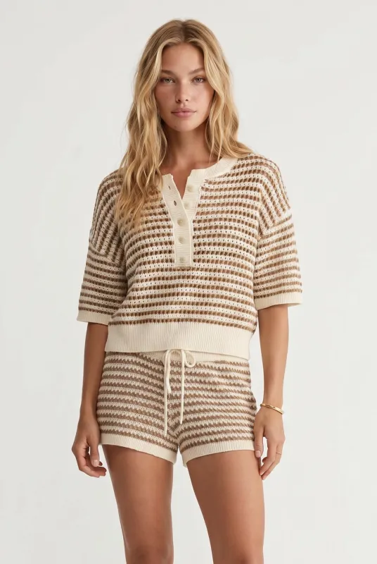 Kylo Striped Polo Sweater made by Mixology