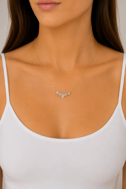 Dexter Multi Bezel Bar Necklace made by Mixology