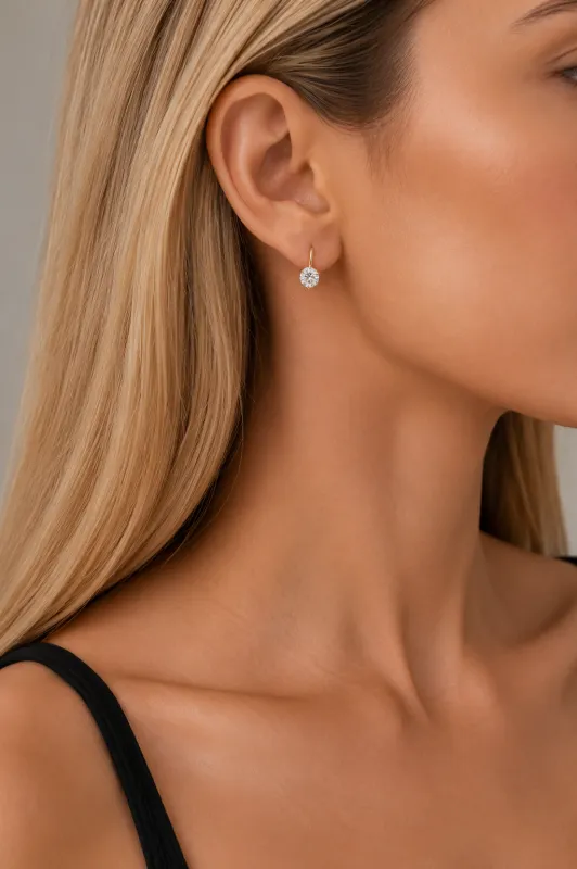 Sky 8mm Bezel Stud Earring made by Mixology