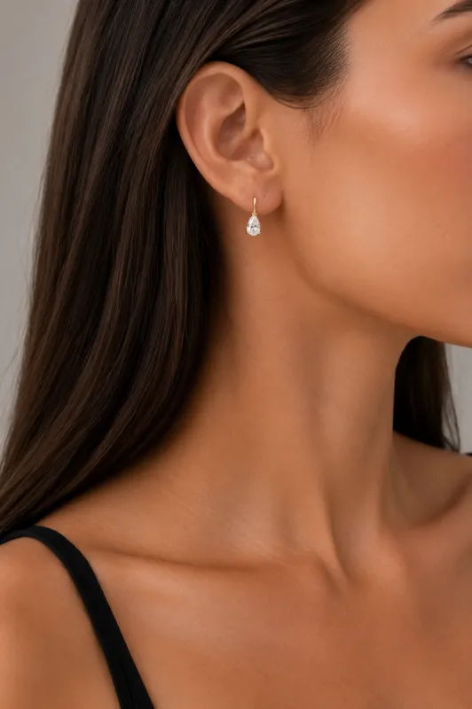 Lyla Pear Drop Stud made by Mixology
