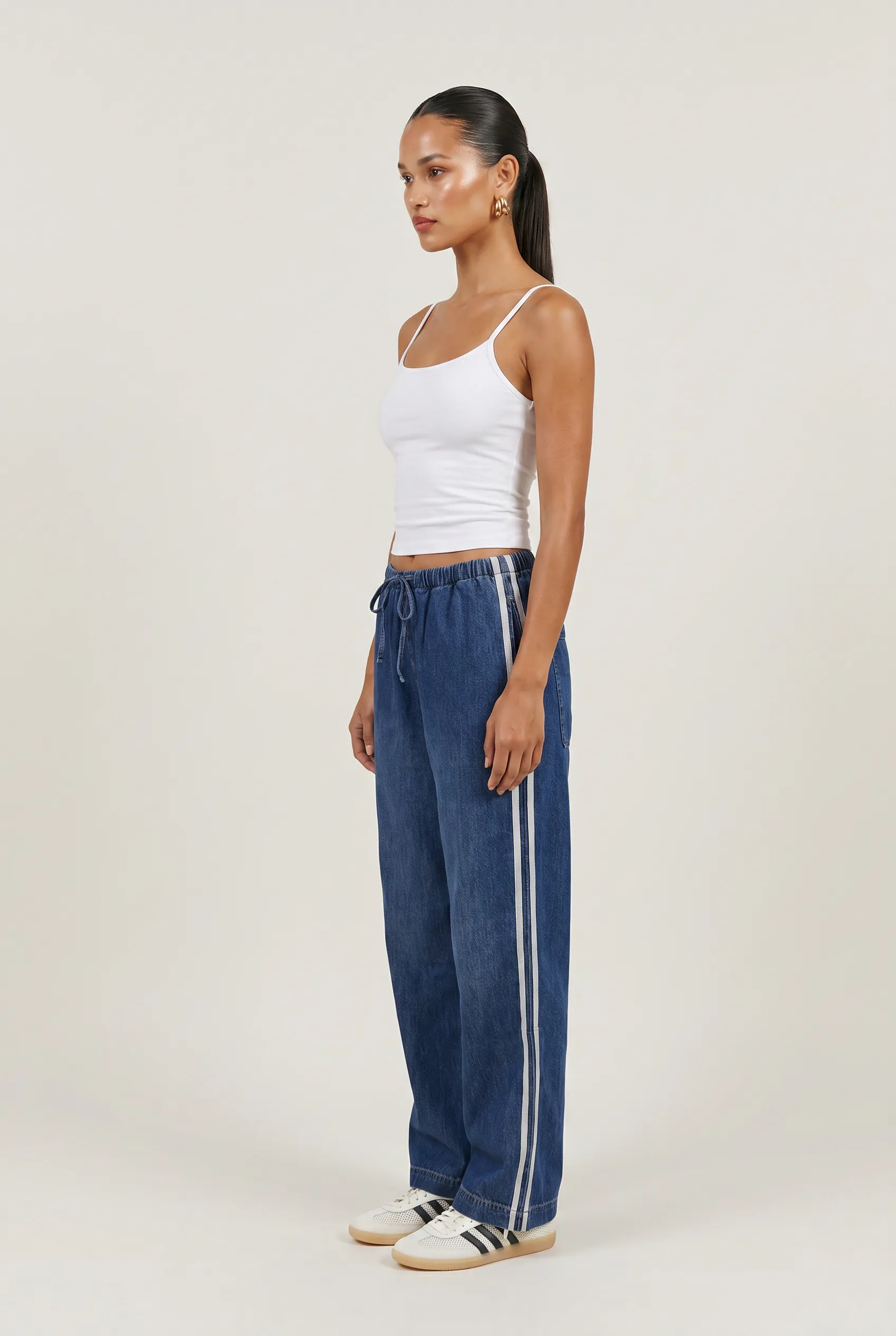 The Sidelines Denim Track Pant sold by Mixology product image thumbnail 3