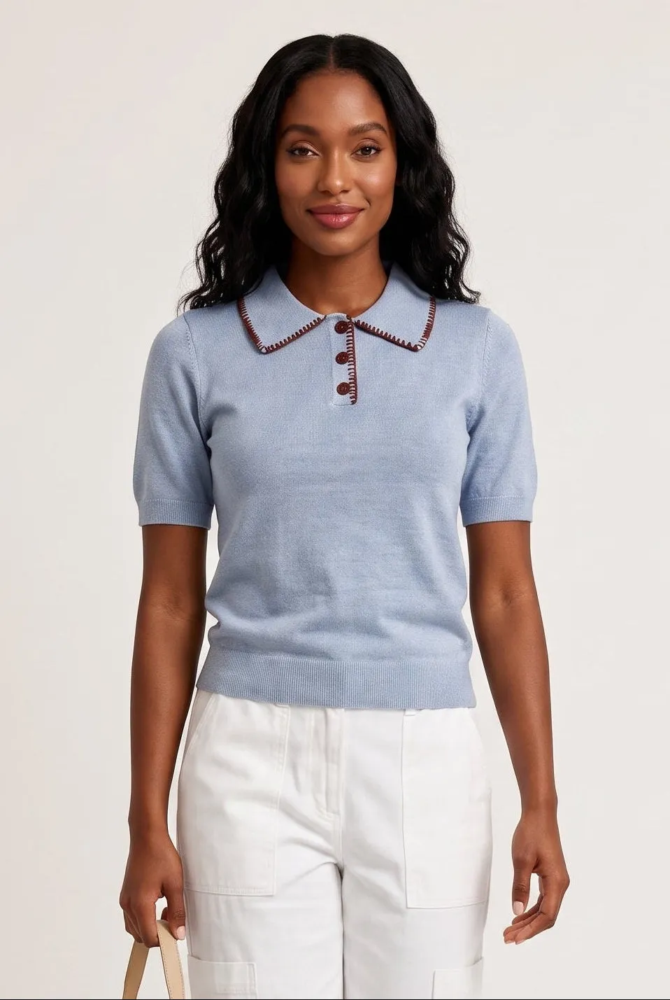 Whip Stitch Short Sleeve Polo sold by Mixology product image thumbnail 5
