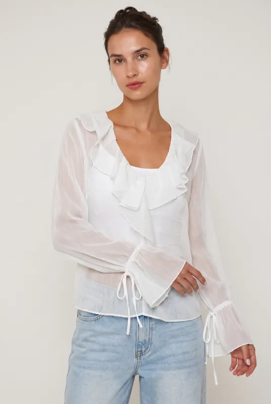 Nelli Chiffon Ruffle Top made by Mixology