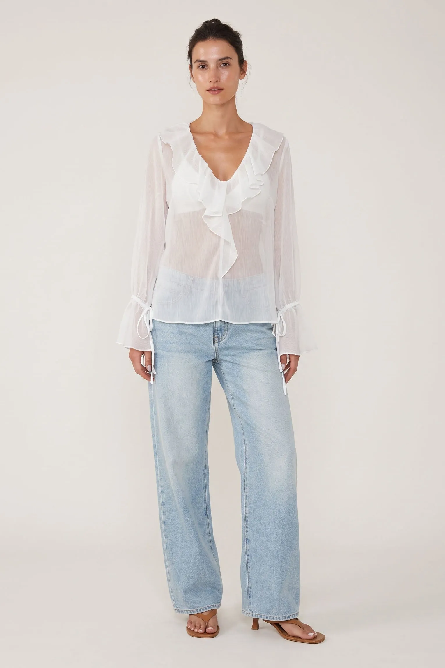 Nelli Chiffon Ruffle Top sold by Mixology product image thumbnail 3