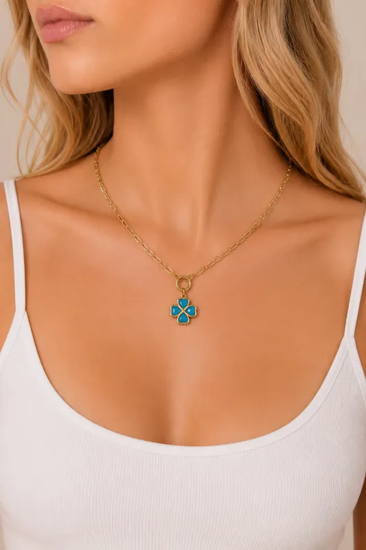 Dayton Turq Clover Necklace made by Mixology