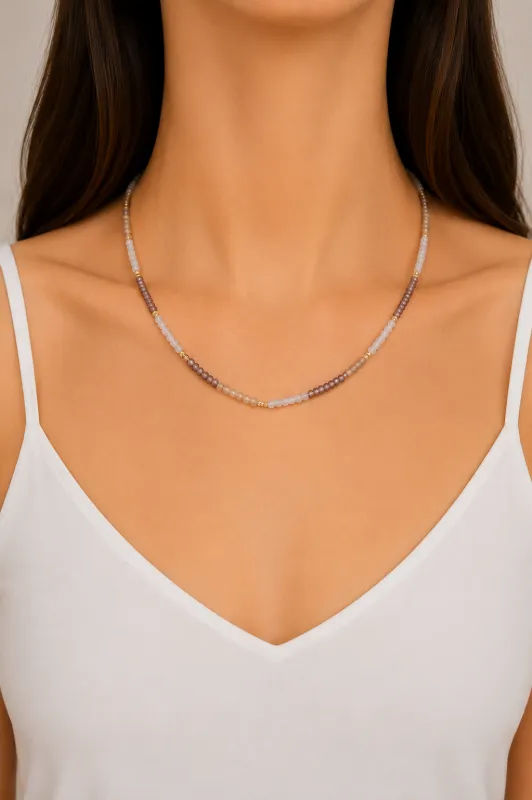 Nellie Crystal Beaded Necklace made by Mixology