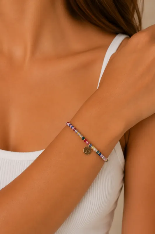 Mixed Gem 4mm Wrap Bracelet made by Mixology