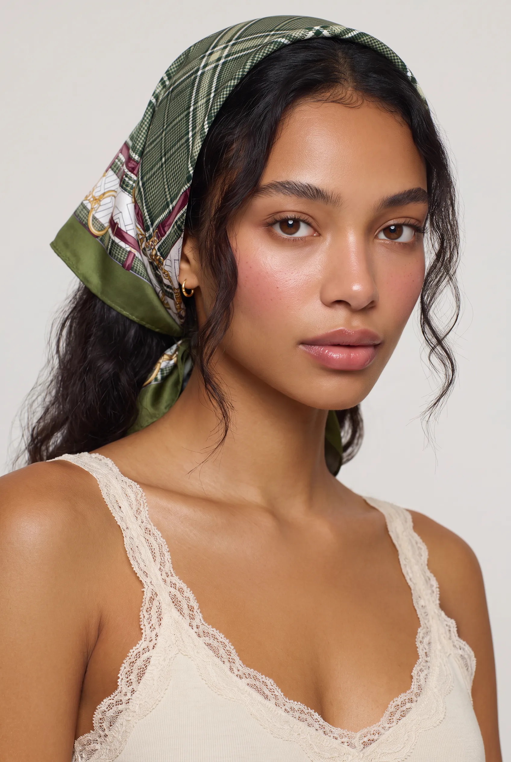 Belt Print Silk Blend Scarf sold by Mixology product image thumbnail 2