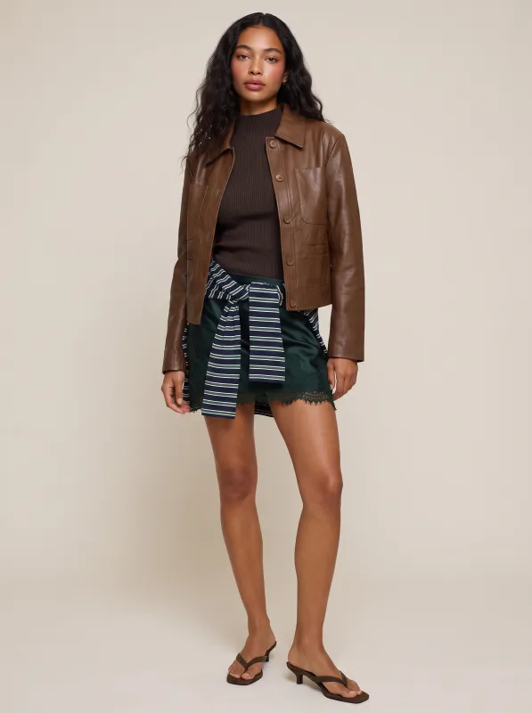 Eri Leather Jacket made by Central Park West